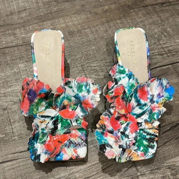 NWOB!! Cecelia New York - Happy Sandal - Multi Color Heel - Size 6 - Picture 2 of 8